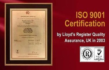 ISO 9001 Certification 2003