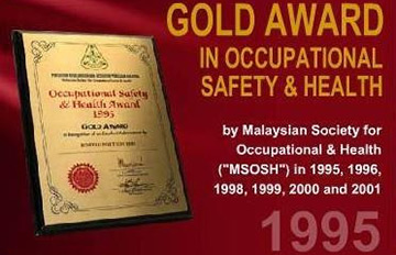 Gold Award in Occupational Safety & Healthy 1995