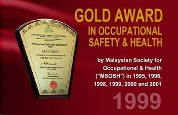 Gold Award in Occupational Safety & Healthy 1999